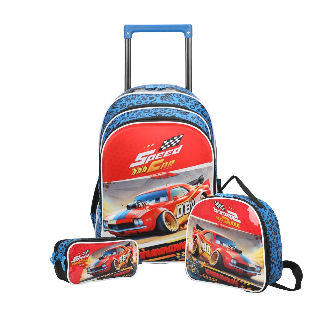 Kit Infantil Speed Car Champion by Santino Poliéster SCK10U Azul Marinho