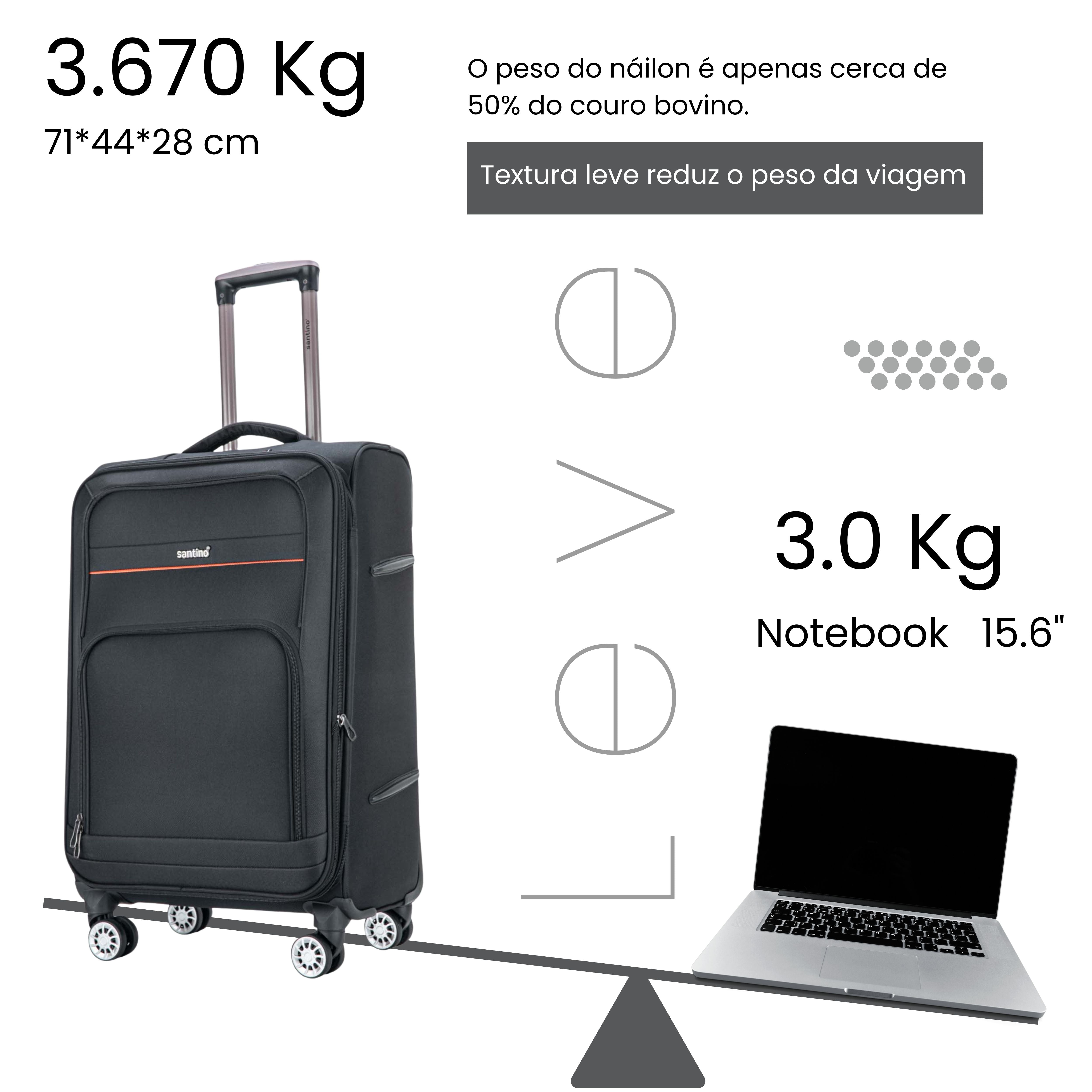 Mala de Viagem Hanói Super Leve Santino M - ALKV401M