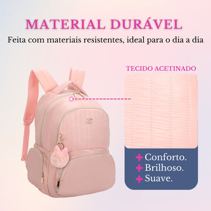 Bolsa Mochila Grace Santino - SAB414U62 - Rosa Claro