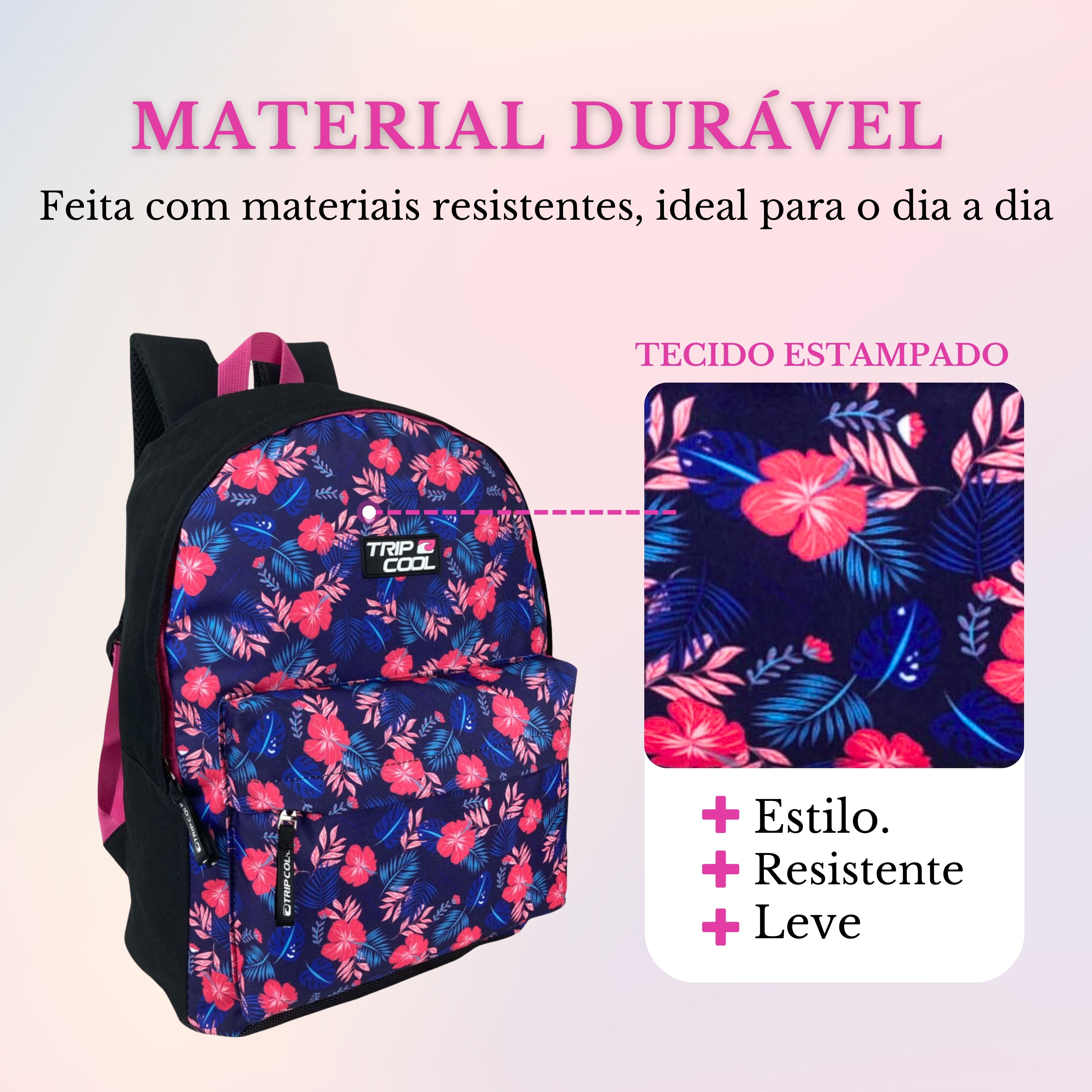 Mochila Juvenil Hanalei Poliéster Tripcool TCM102U14
