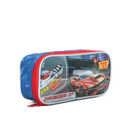 Kit Mochila Speed Car by Santino Pol SCK11U Azul Marinho
