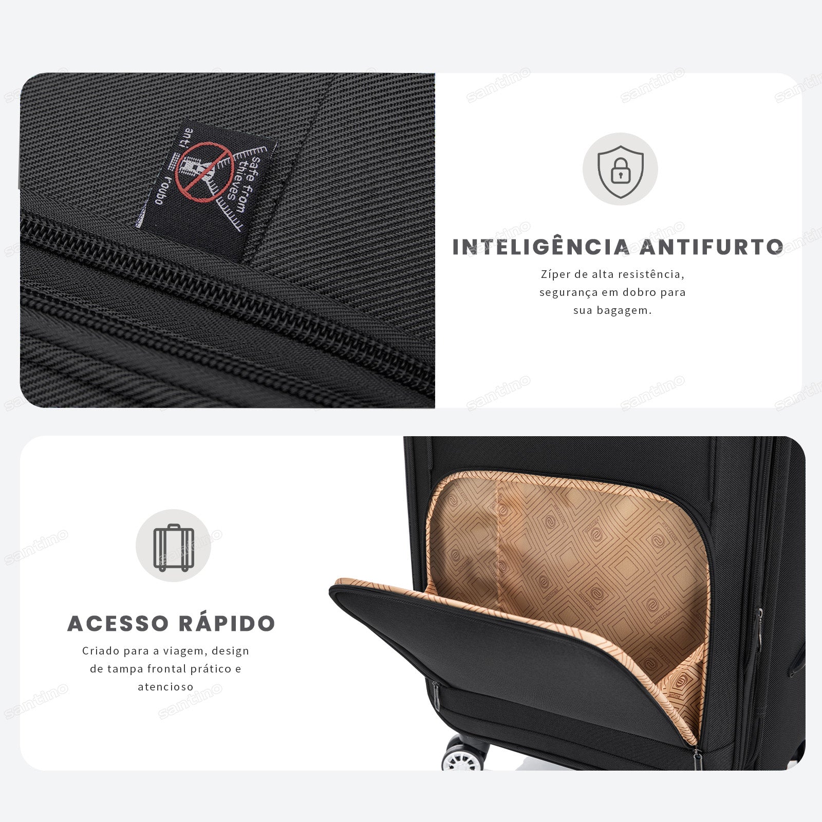 Mala de Viagem Hanói Super Leve Santino M - ALKV401M