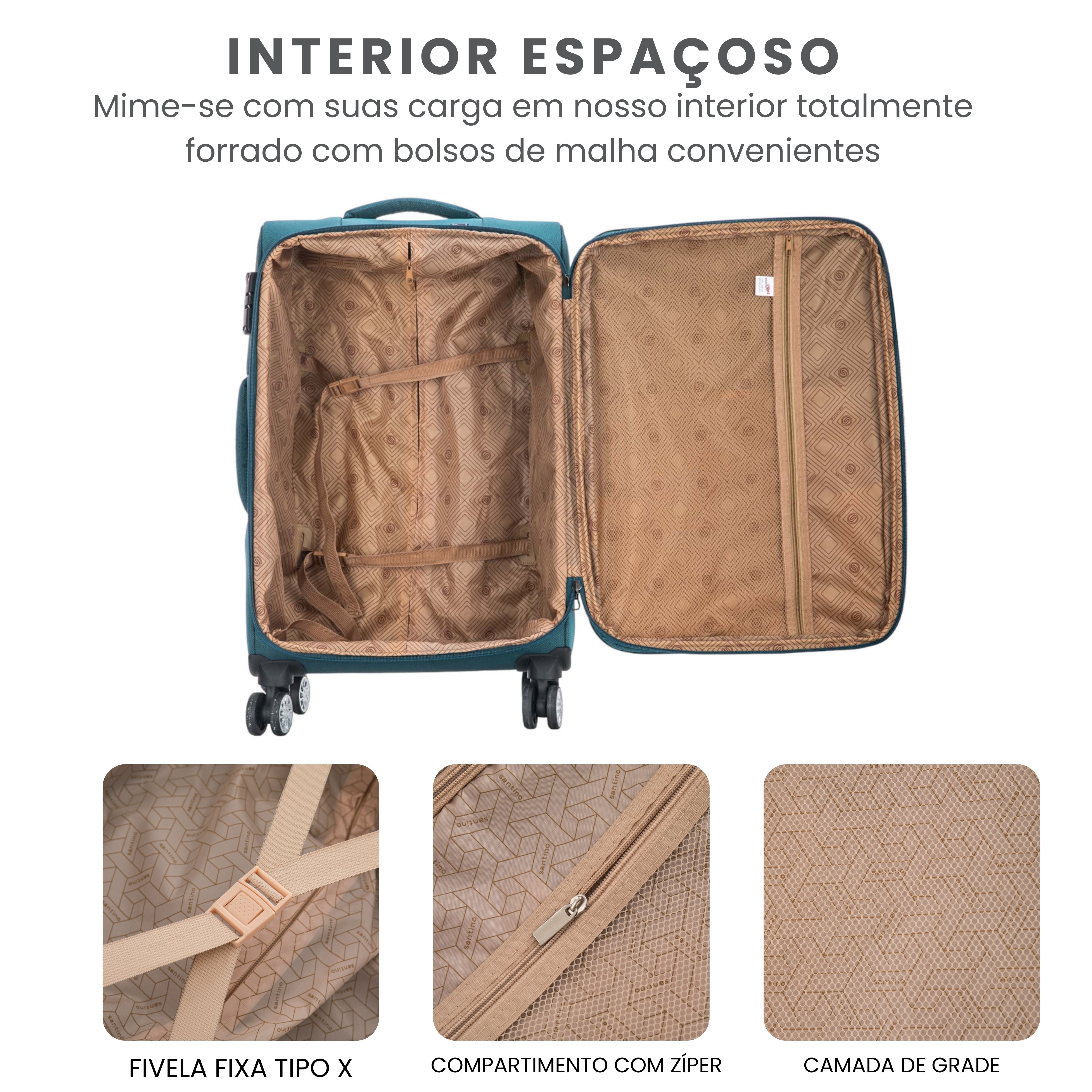 Mala de Viagem Hanói Super Leve Santino M - ALKV401M