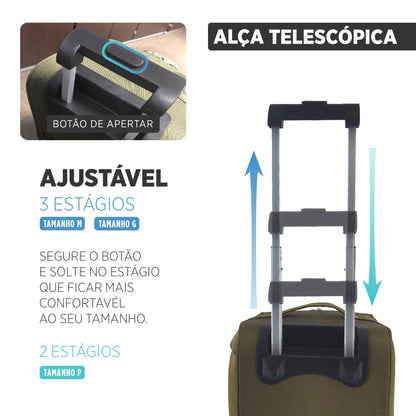 Conjunto Sacola de Viagem Londres Poliéster 3 peças Santino - SLS1J