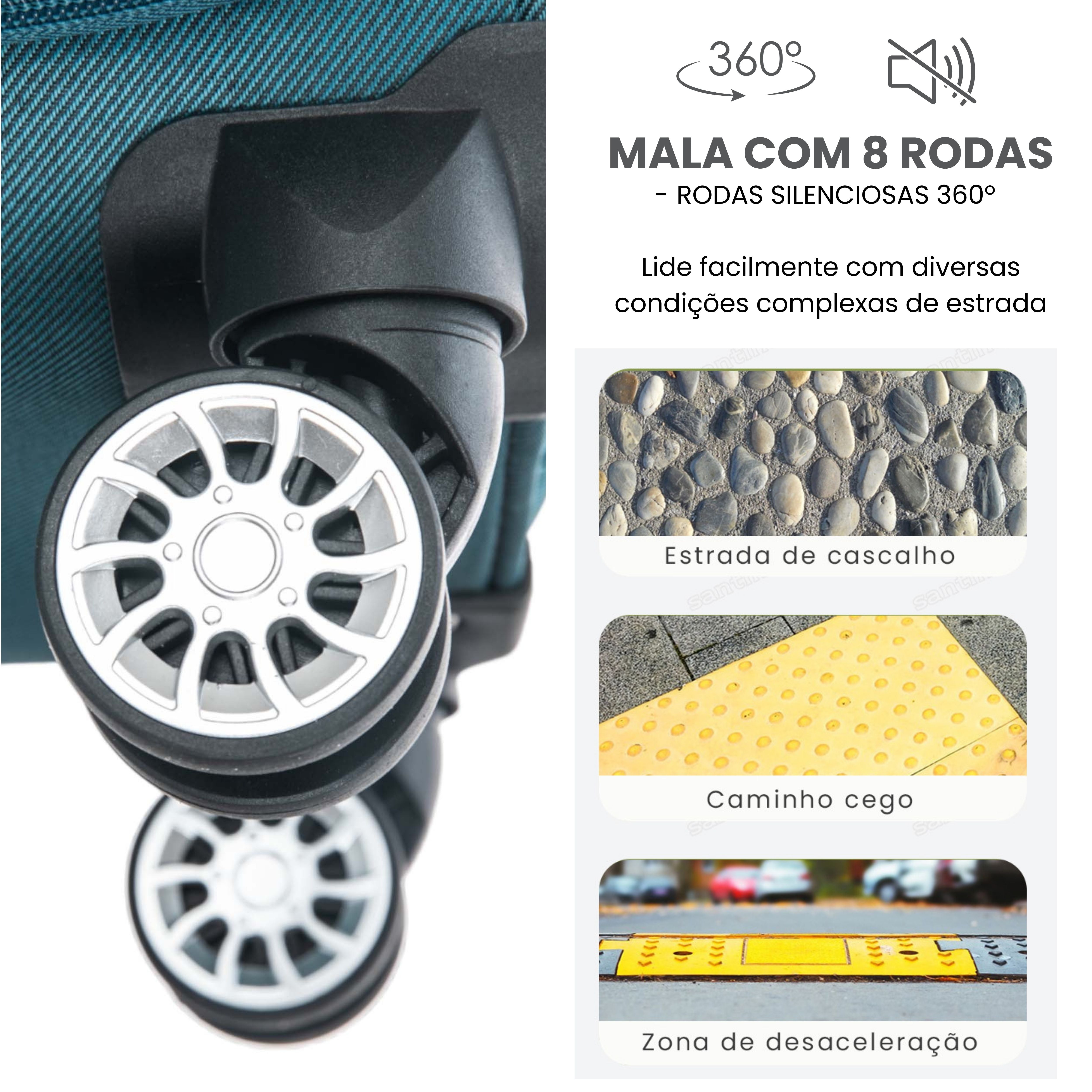 Mala de Viagem Hanói Super Leve Santino M - ALKV401M