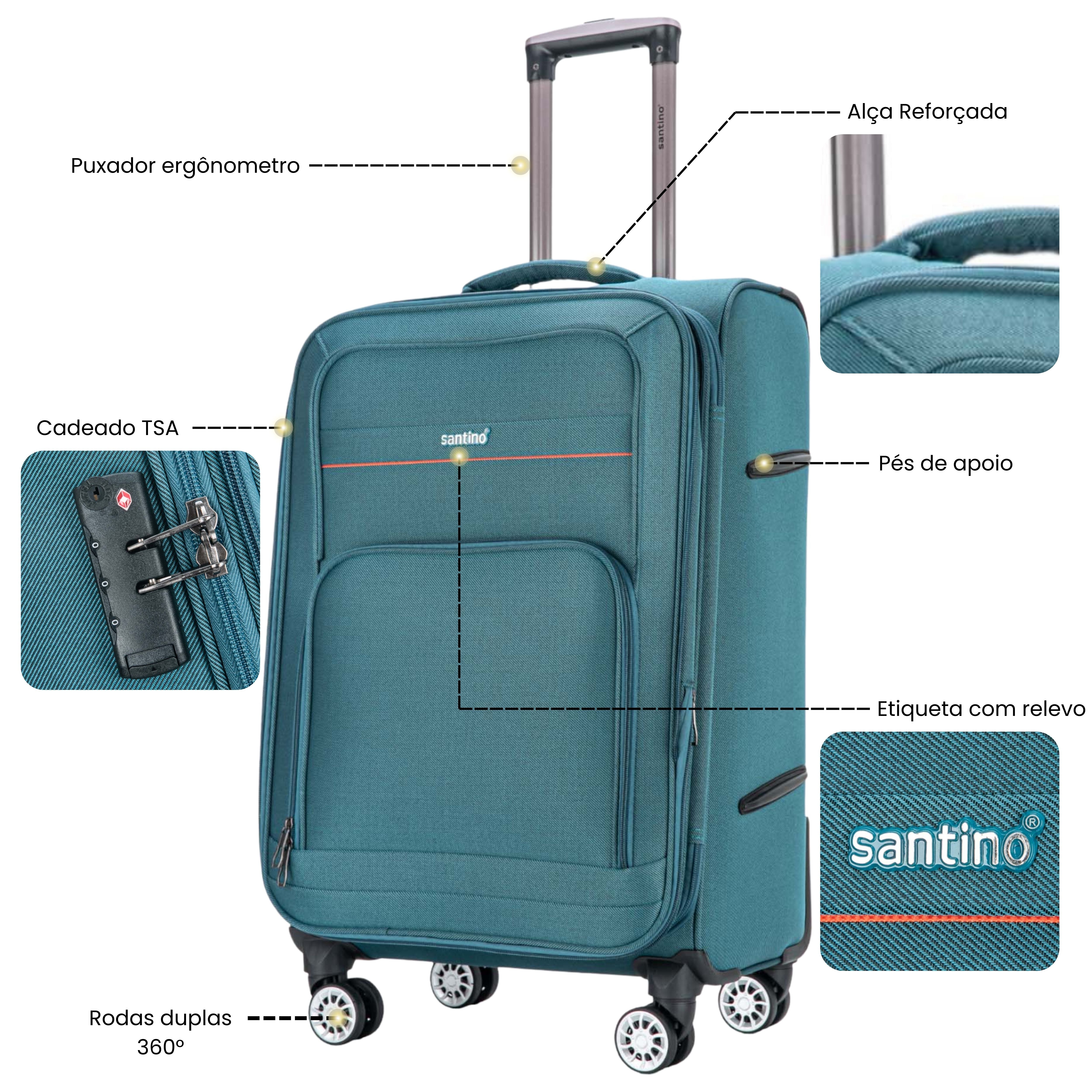 Mala de Viagem Hanói Super Leve Santino M - ALKV401M