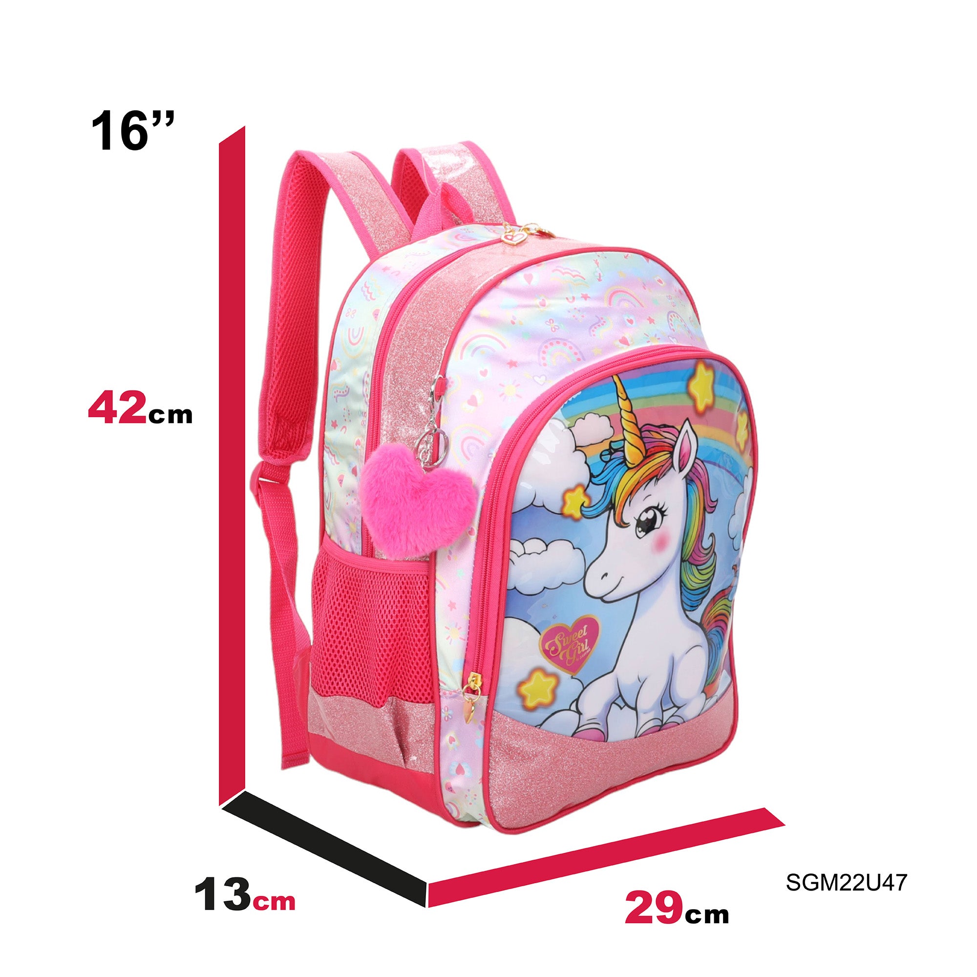 Mochila Sweet Girl Unicorn by Santino - SGM22U - Pink