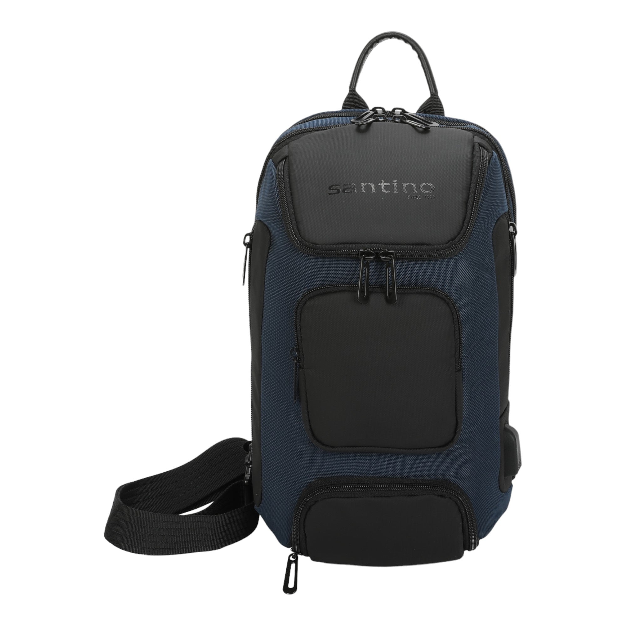 Quinn by Santino Oxford Crossbody Backpack Blue M SAN275U
