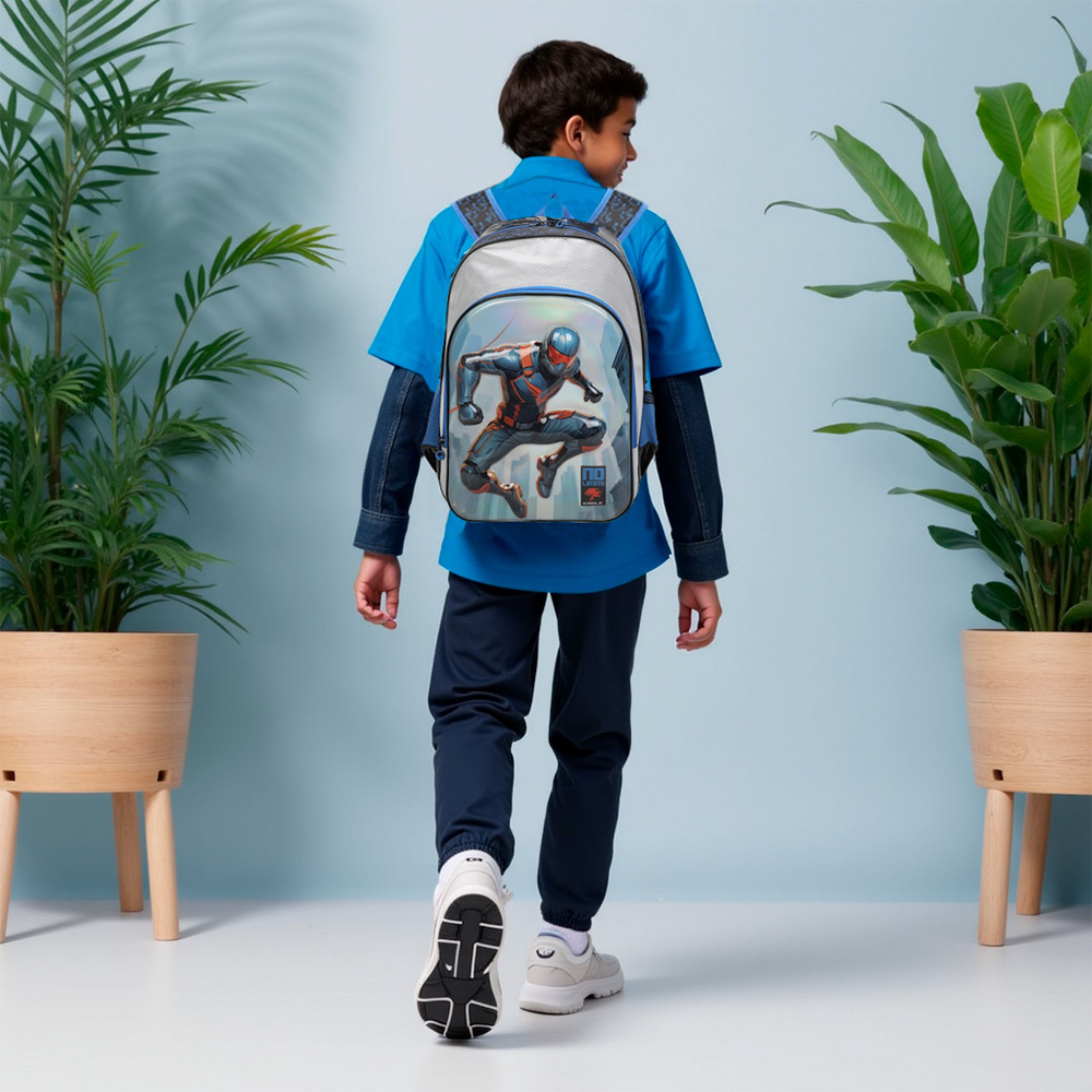 Mochila Infantil No Limits ManHero by Santino - NLM13U02 - Azul