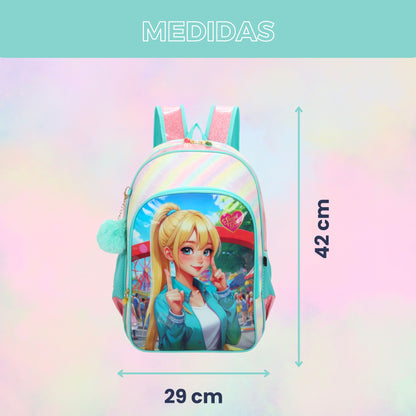 Mochila Infantil Sweet Girl Park by Santino - SGM21U10 -Verde