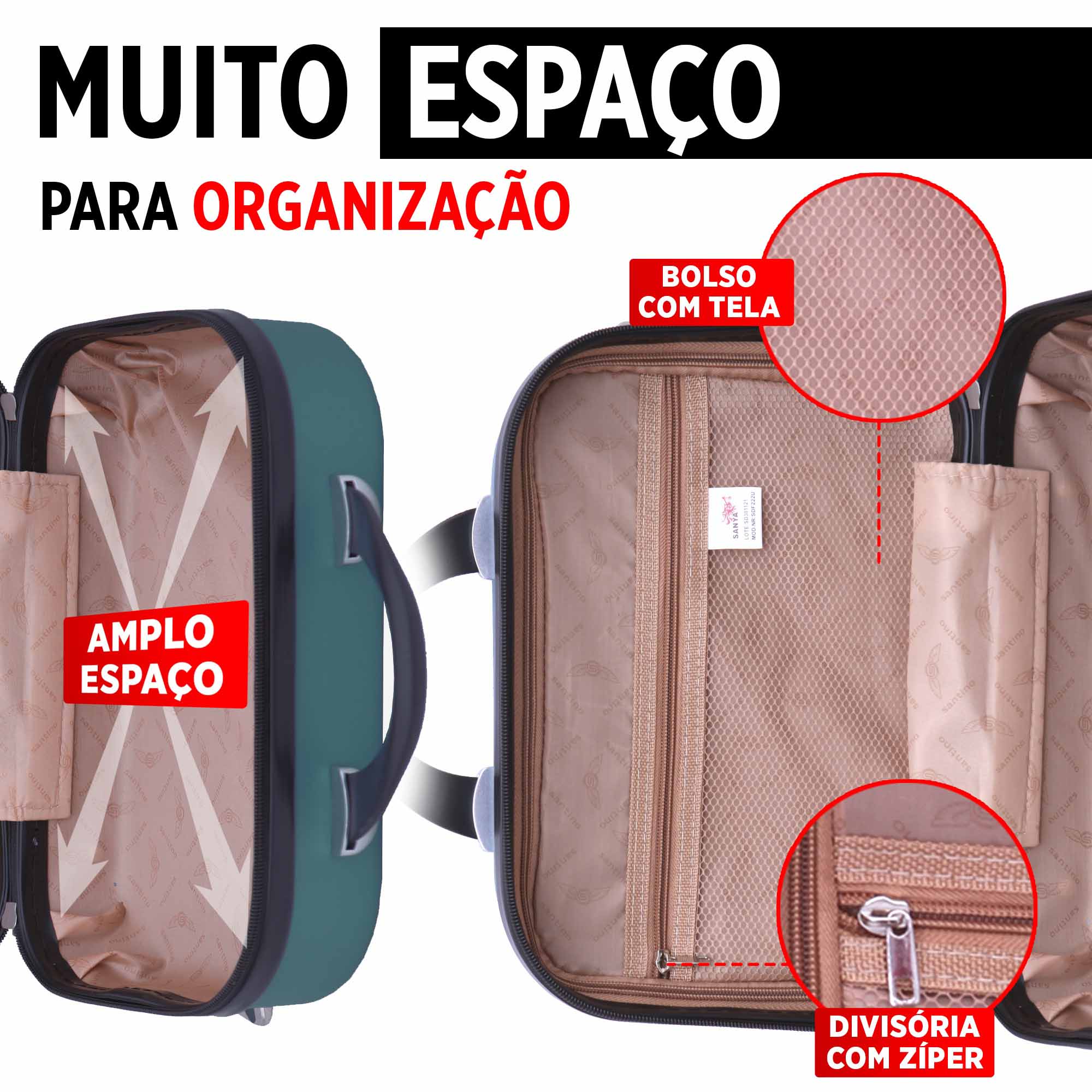 Frasqueira Chicago Rígida Santino - SDF222U