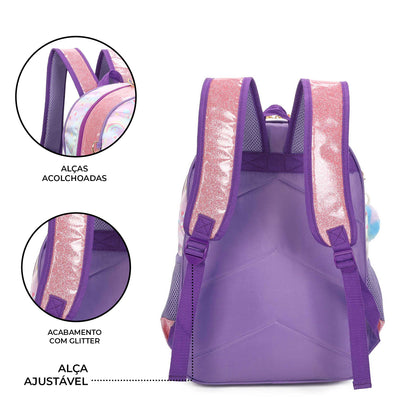 Mochila Sweet Girl Unicorn by Santino - SGM22U - Lílas