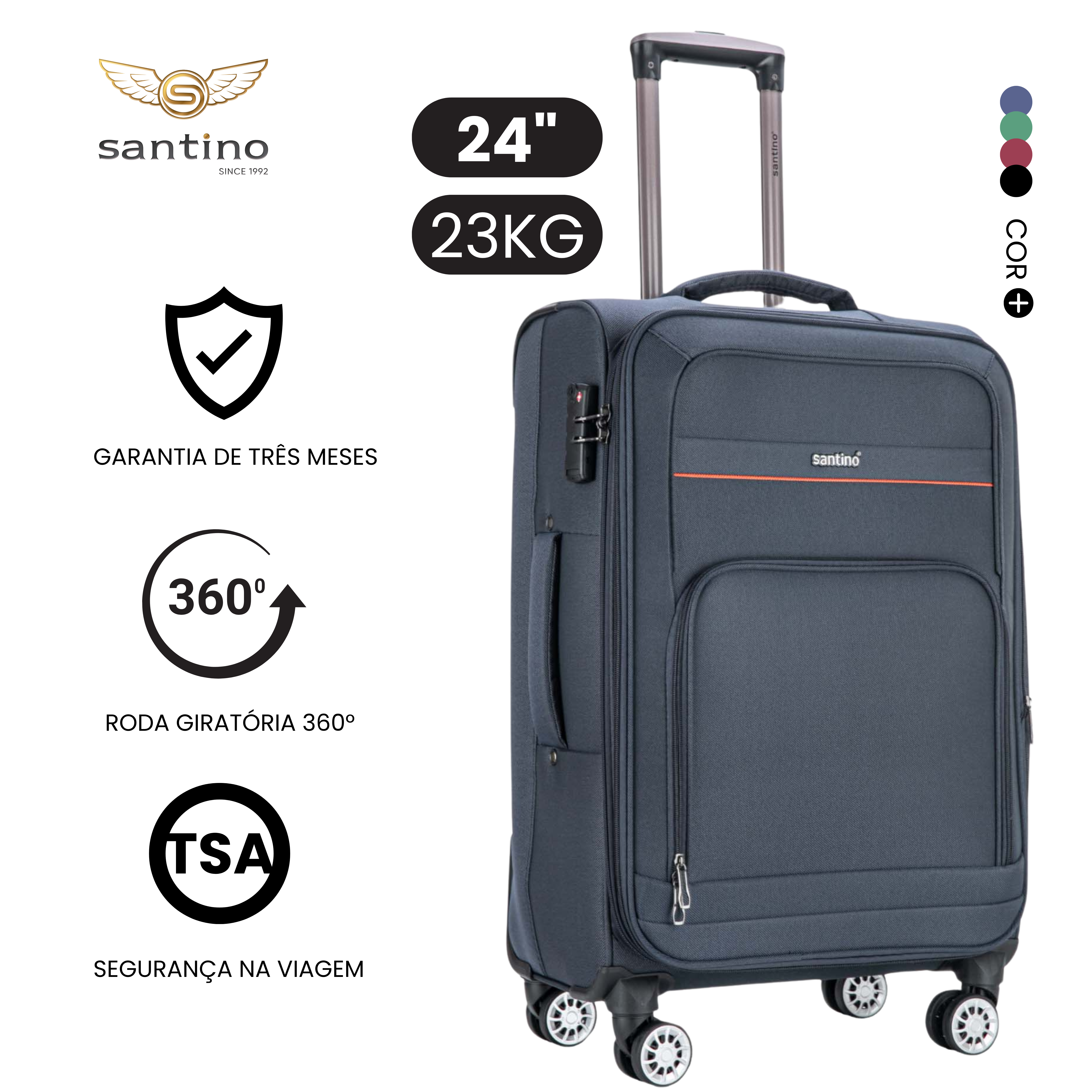 Mala de Viagem Hanói Super Leve Santino M - ALKV401M
