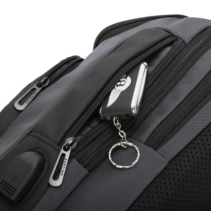 Mochila Transversal Quinn by Santino Oxford Cinza SAN275U