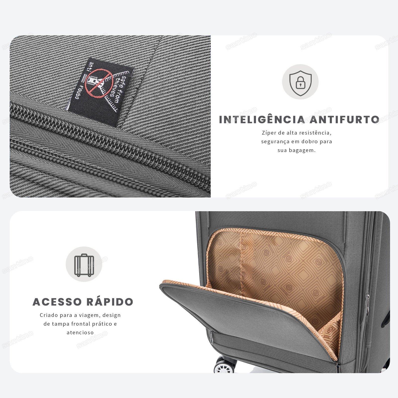 Mala de Viagem Little Havana Super Leve 360° Santino G - ALKV501G