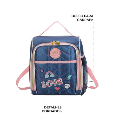 Lancheira Sweet Girl Pop Style by Santino Pol SAL232U Azul