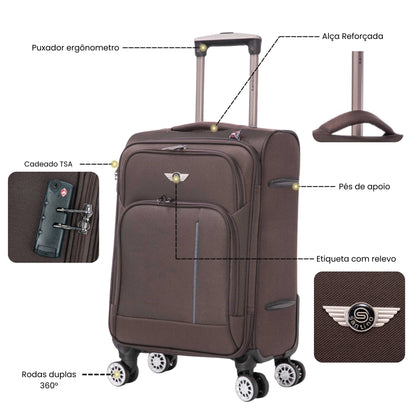 Mala de Viagem Little Havana Super Leve 360° Santino G - ALKV501G