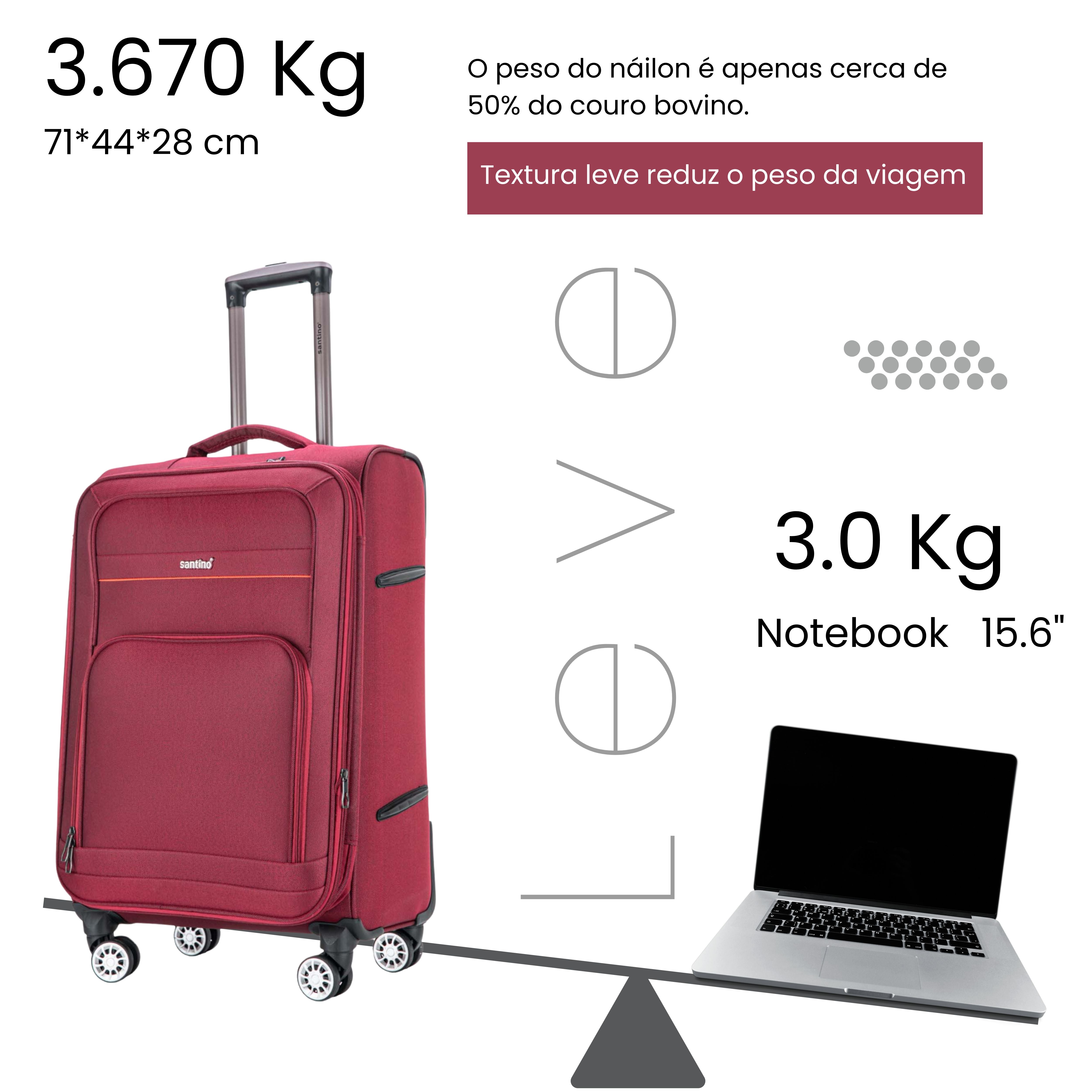 Mala de Viagem Hanói Super Leve Santino M - ALKV401M