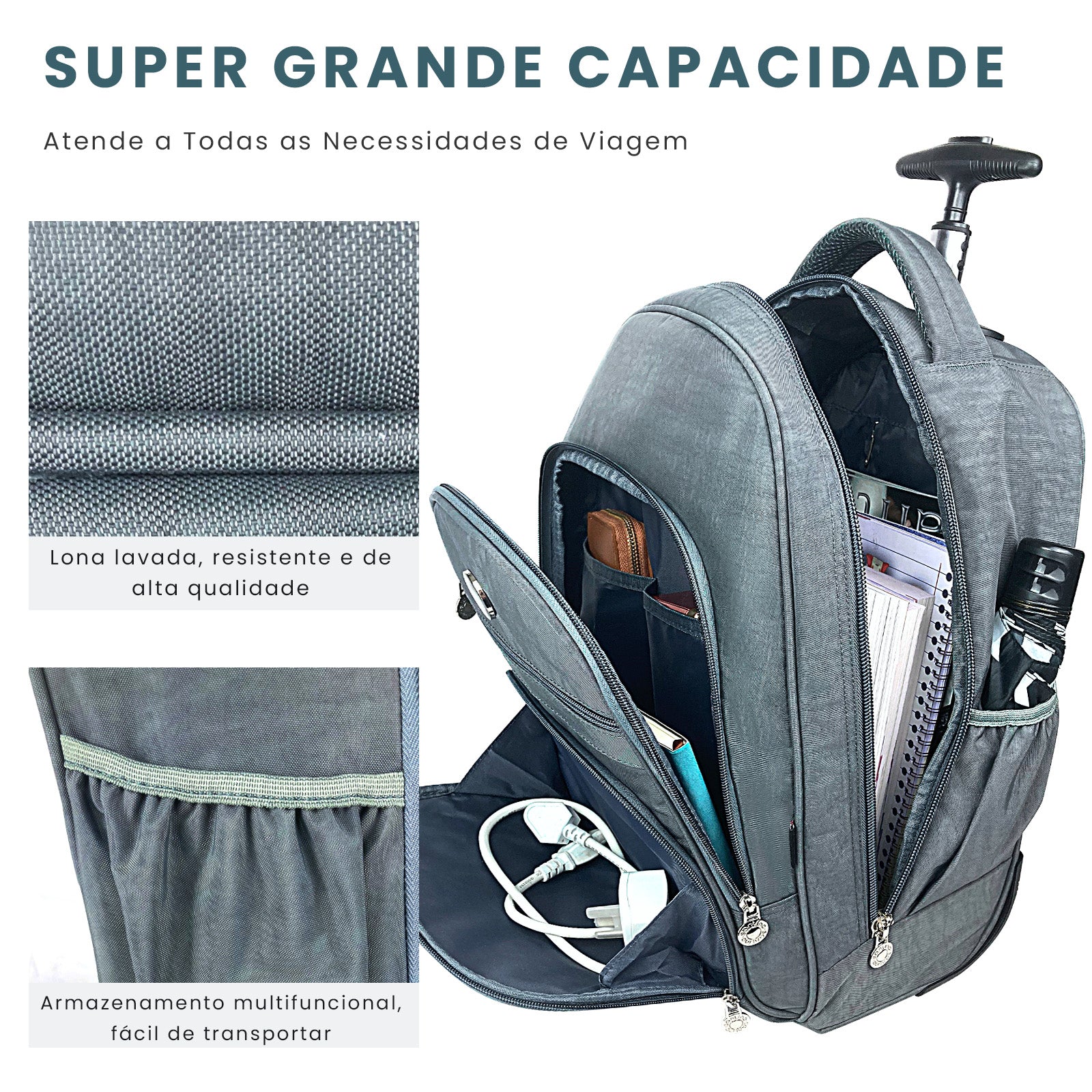 Mochila Notebook Corcovado Com Rodas Santino SAC193U
