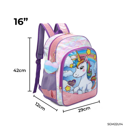 Mochila Sweet Girl Unicorn by Santino - SGM22U - Lílas
