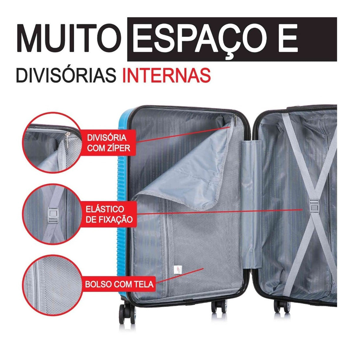Santino 3-Piece Pisa Rigid 360° Luggage Set - MZV183J