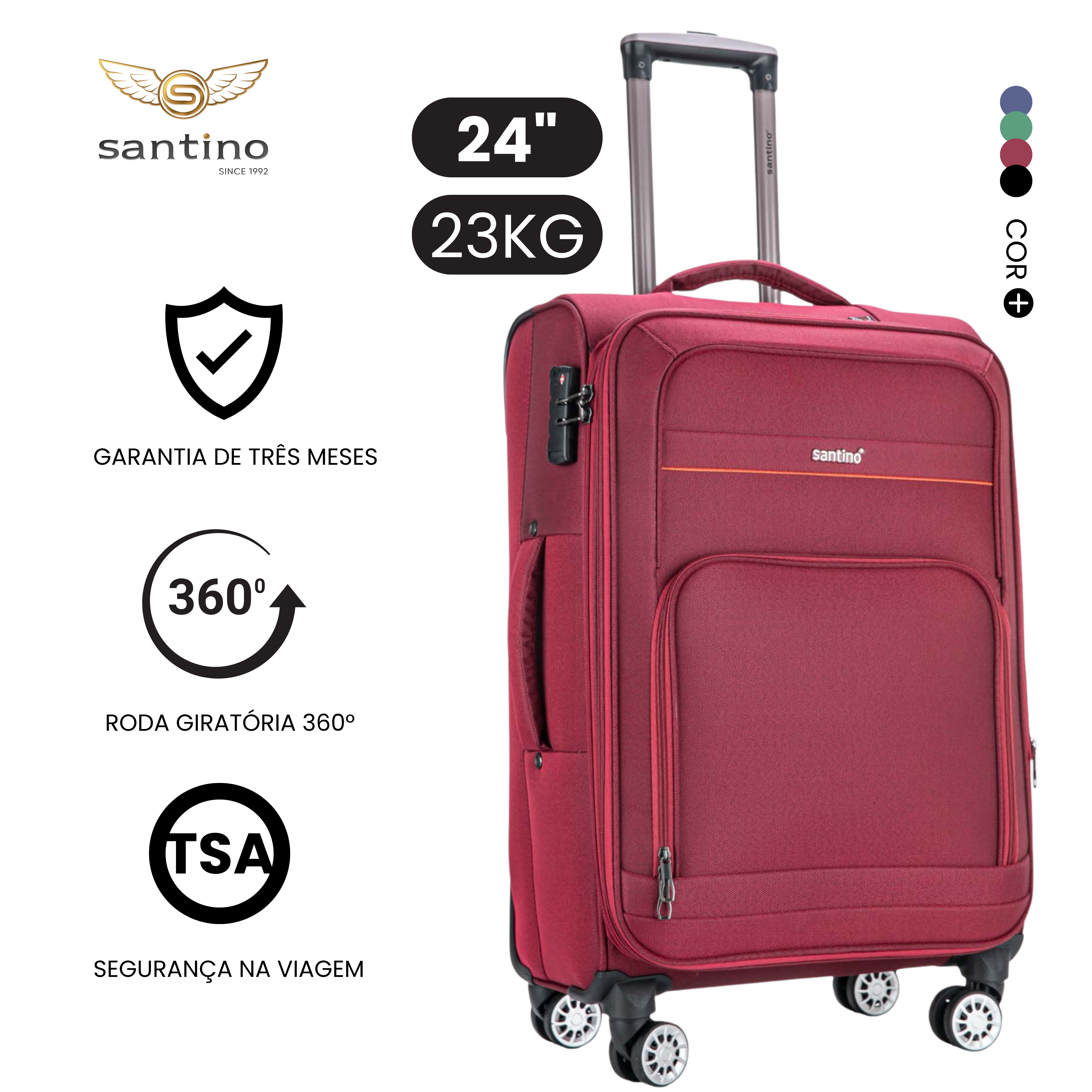 Mala de Viagem Hanói Super Leve Santino M - ALKV401M