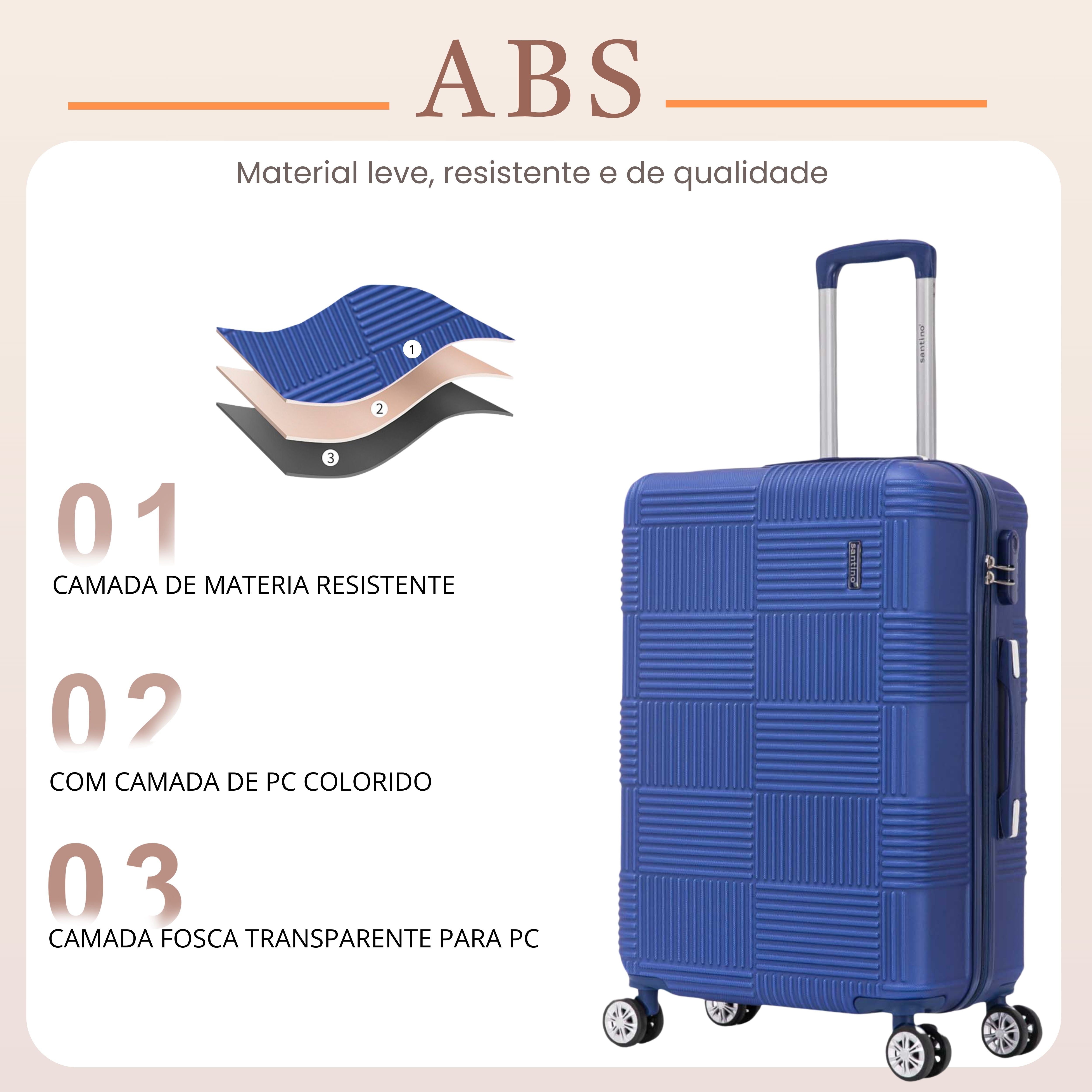 Mala de Viagem Ocean Drive Rígida 360° Santino G - MZV503G