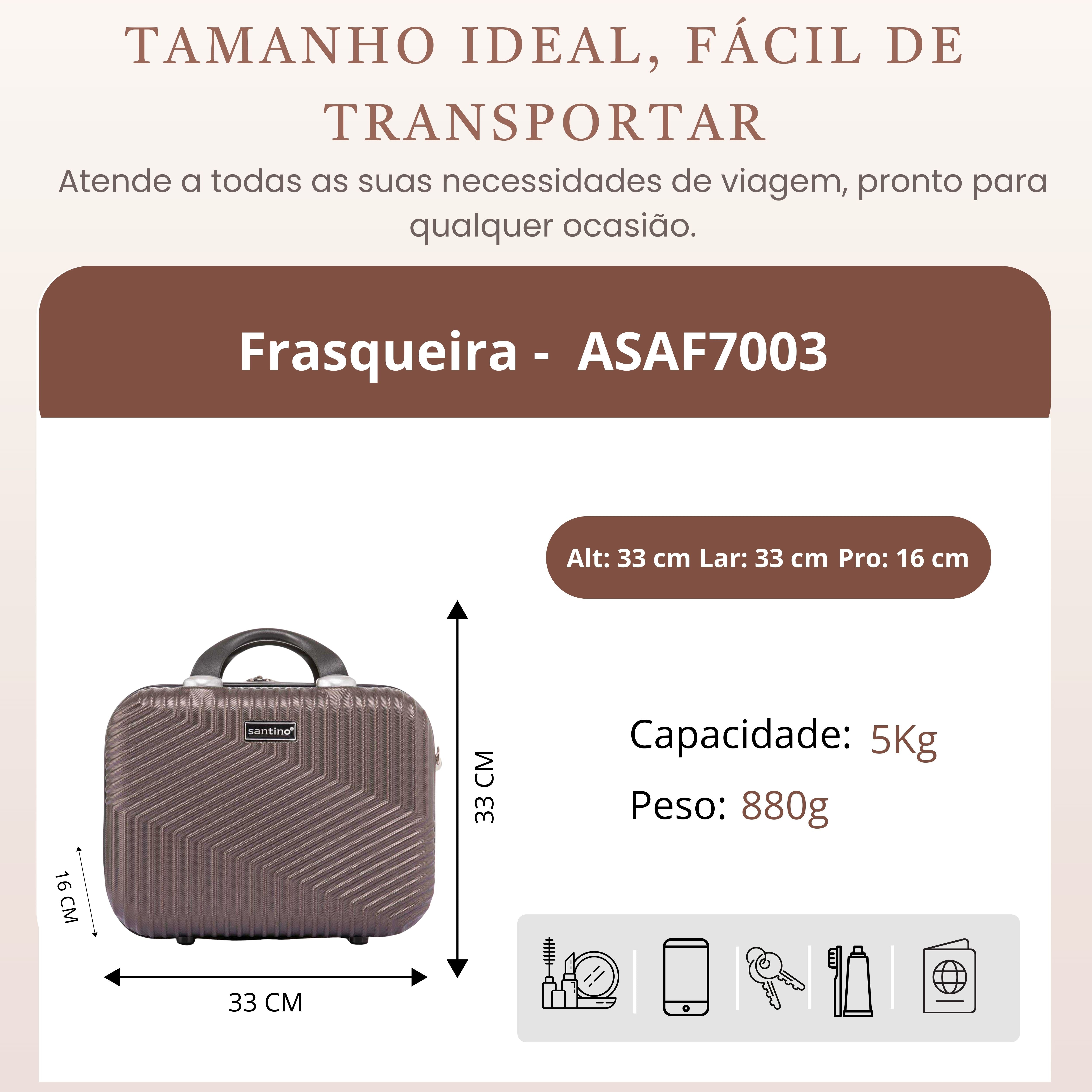 Santino M Geometric Rigid Toiletry Bag - ASAF7003M