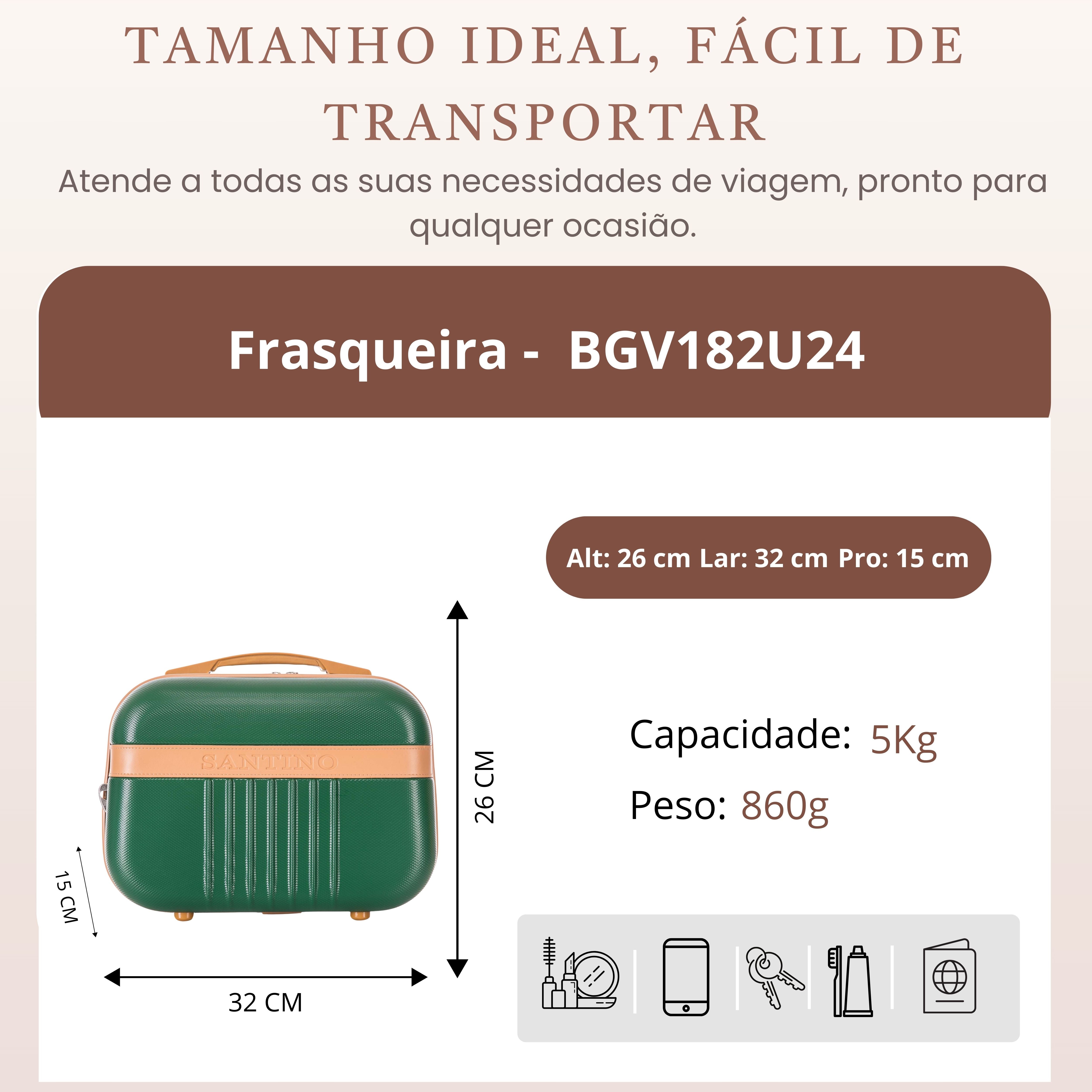 Frasqueira Athena Rígida Santino - BGF182U