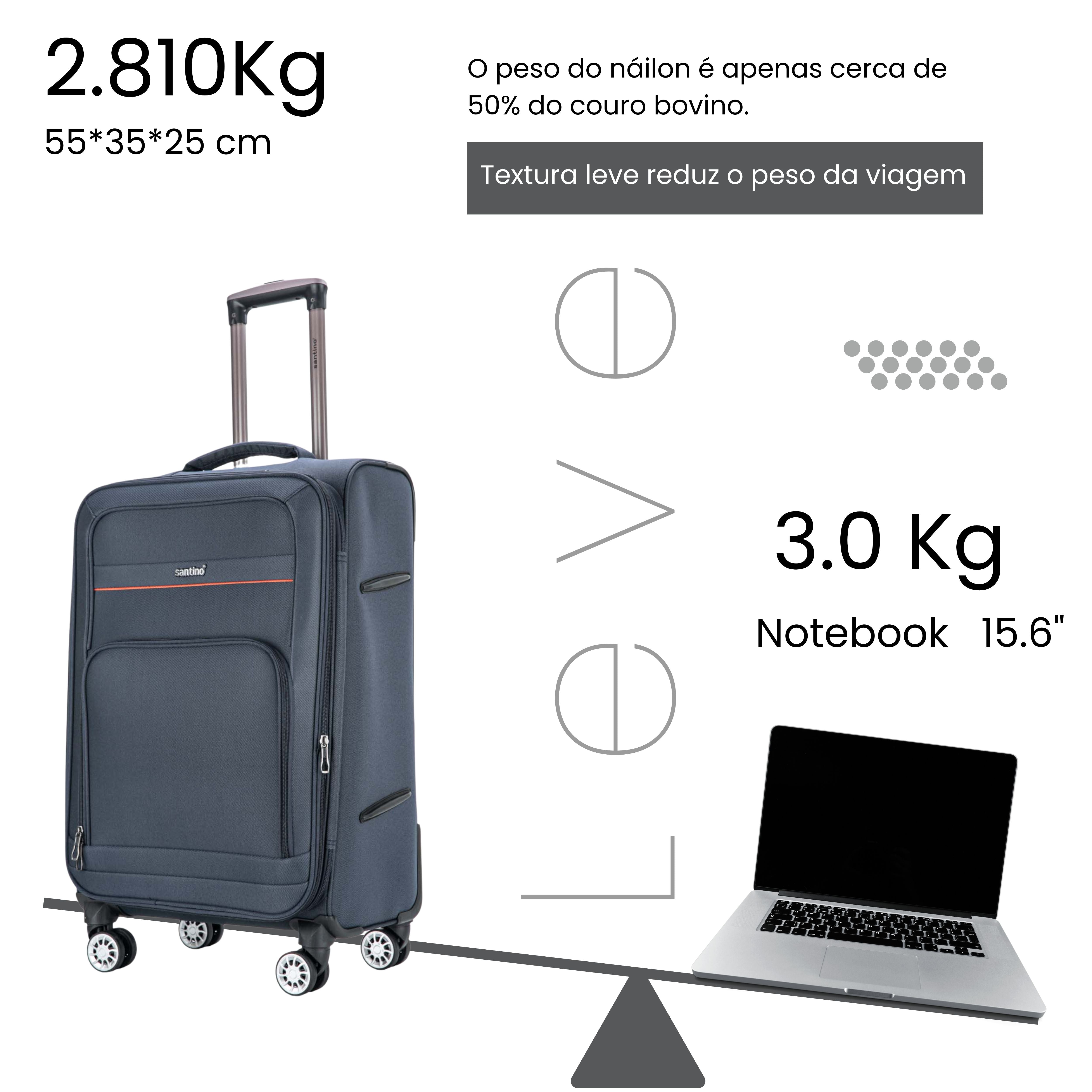 Mala de Bordo Hanói Super Leve Santino - ALKV401P