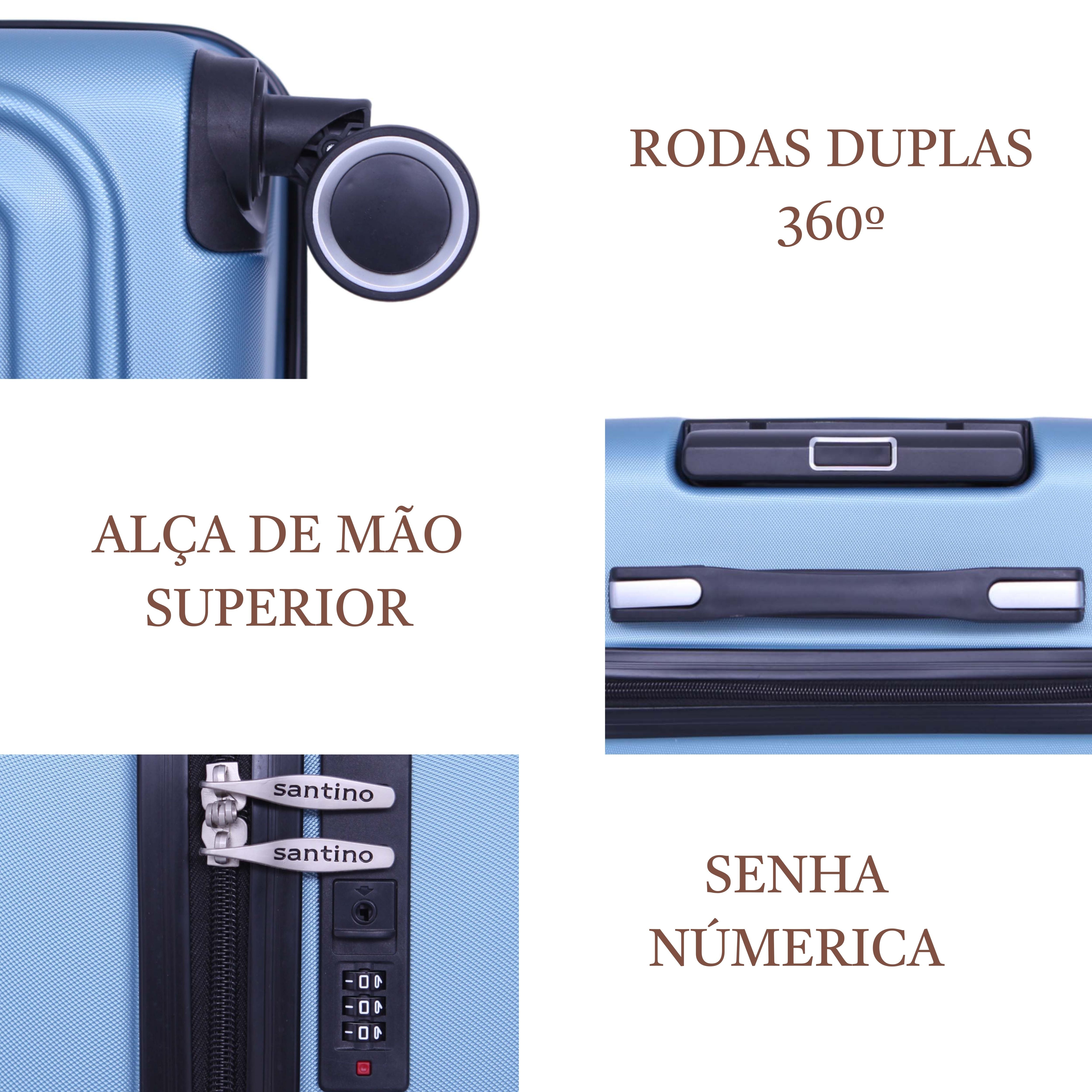 Mala de Viagem Panteão Rígida 360° Santino  M - ASDV502M
