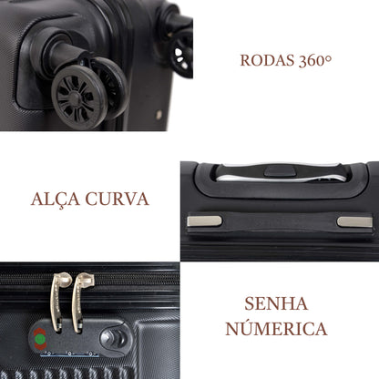 Mala de Viagem Pisa Rígida 4 Rodas 360° Santino M - AMZV183M