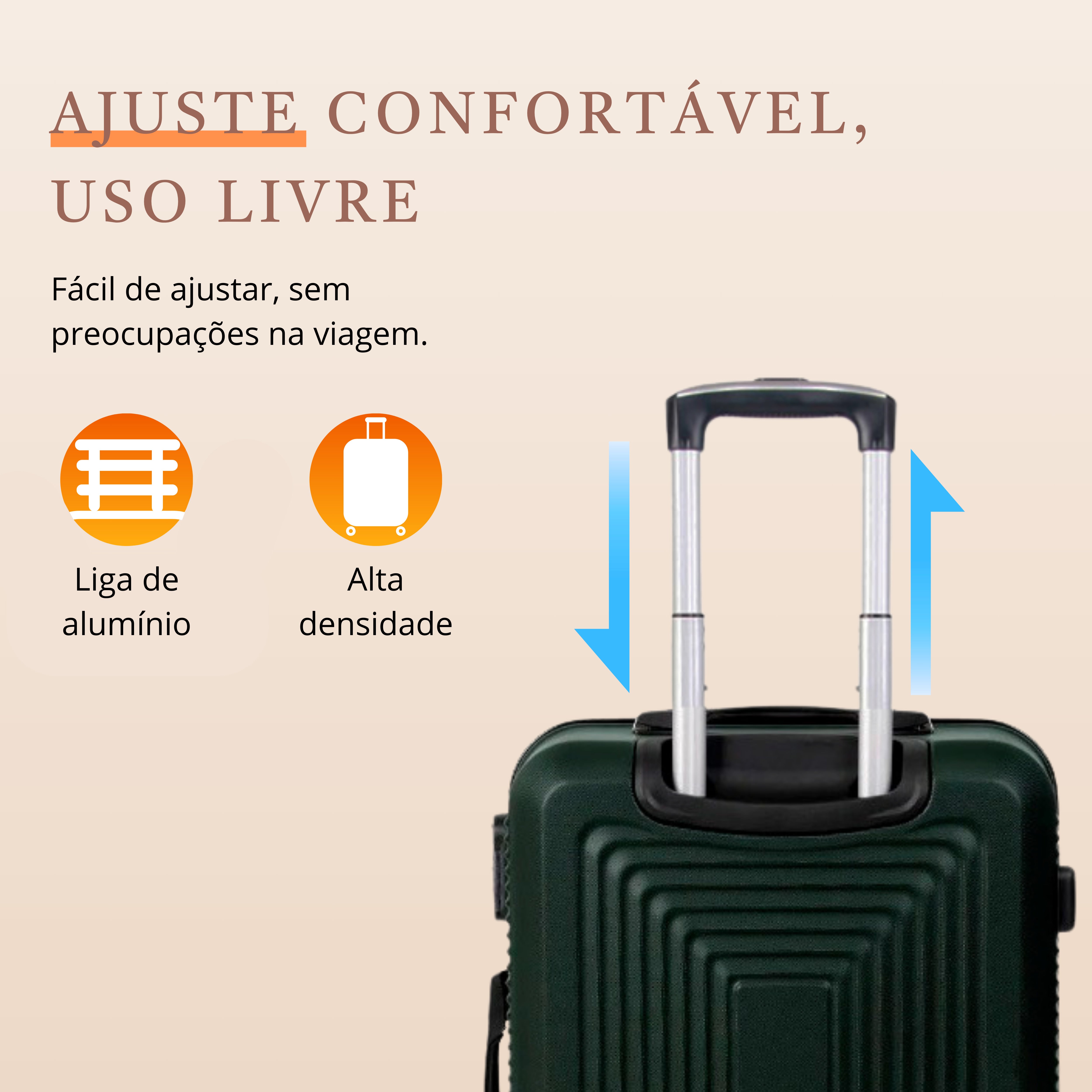 Mala de Viagem Pisa Rígida 4 Rodas 360° Santino M - AMZV183M