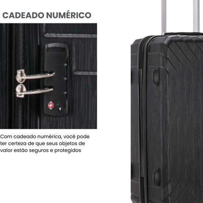 Conjunto de Malas Liberty Statue 3 Pç Rígida Santino MZV502J