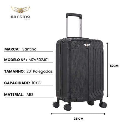 Conjunto de Malas Liberty Statue 3 Pç Rígida Santino MZV502J