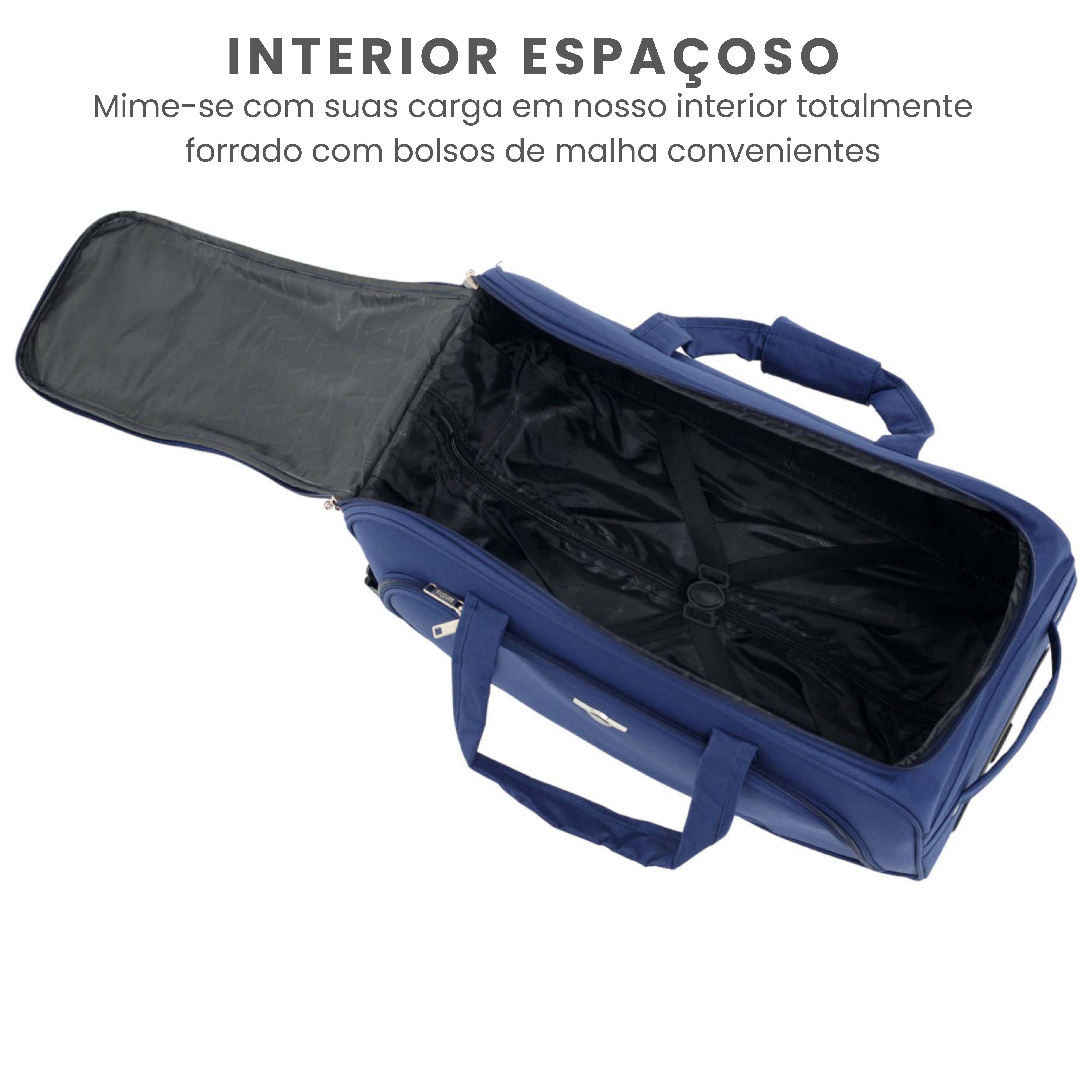 Conjunto Sacola de Viagem Sardenha Poliéster 3 peças Santino - NDS501J