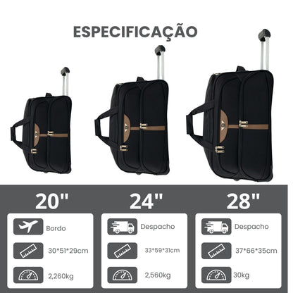 Conjunto Sacola de Viagem Panay Poliéster 3 peças Santino - NDS502J