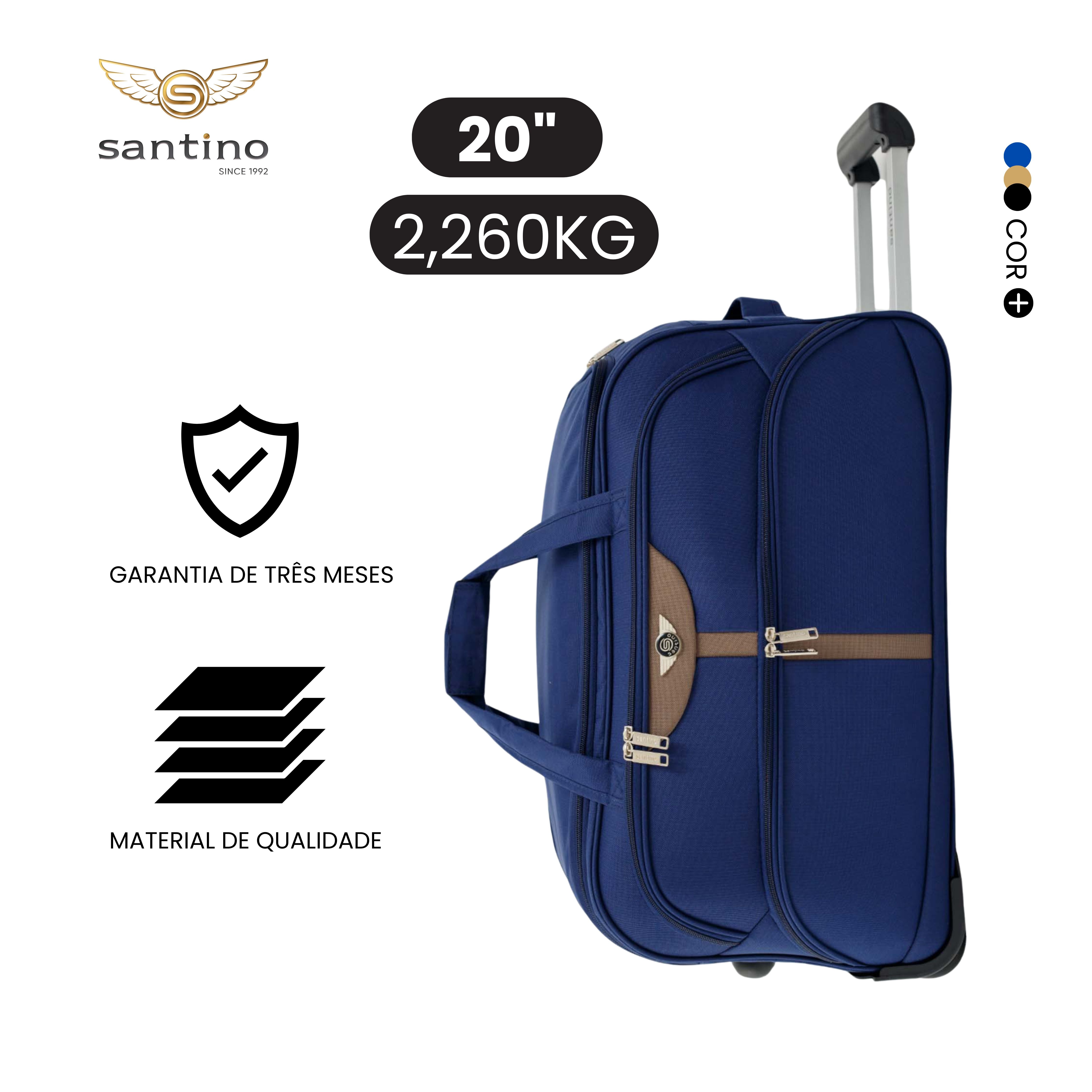Conjunto Sacola de Viagem Panay Poliéster 3 peças Santino - NDS502J