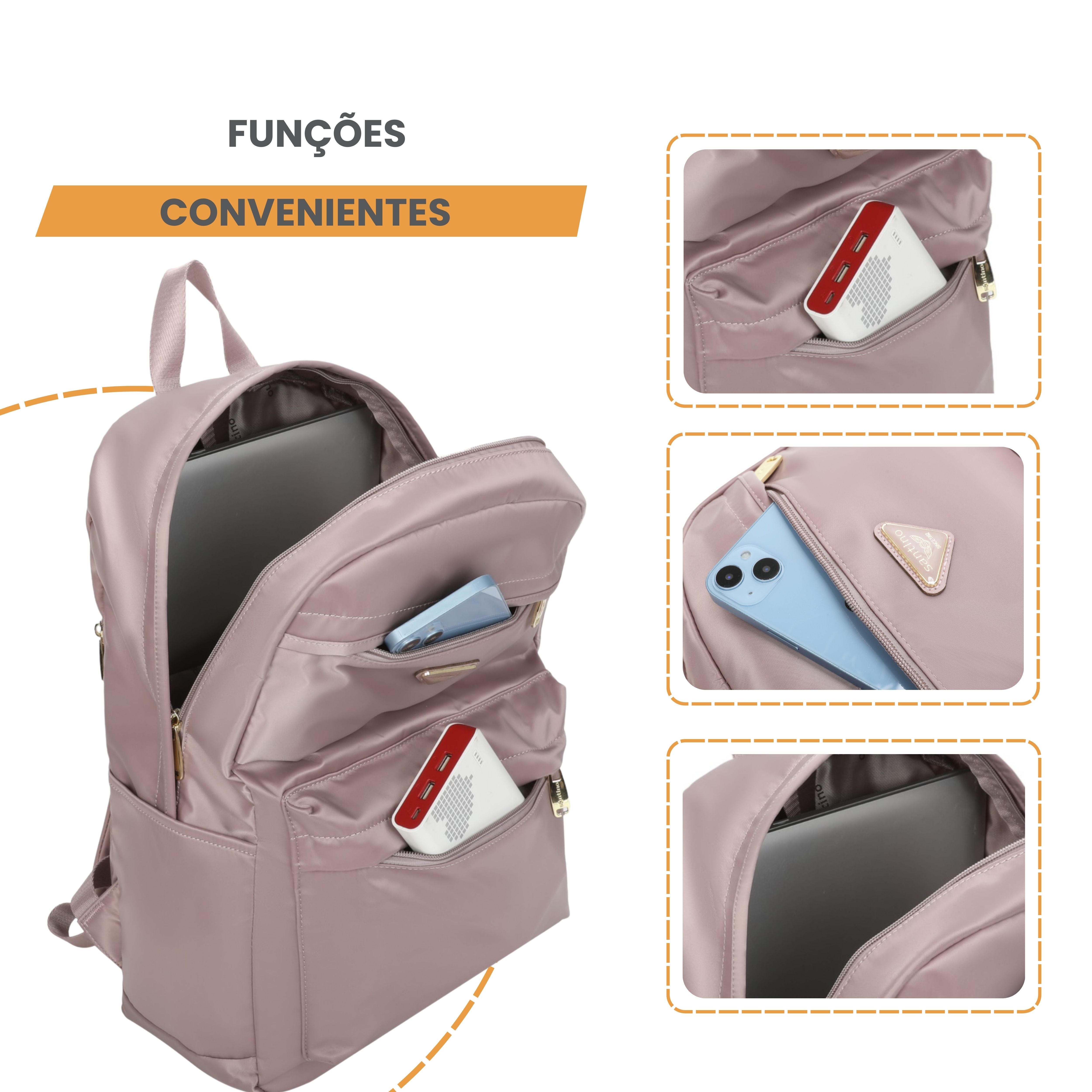 Bolsa Mochila Blossom  Santino - SAB409U62 -  Rosa Claro