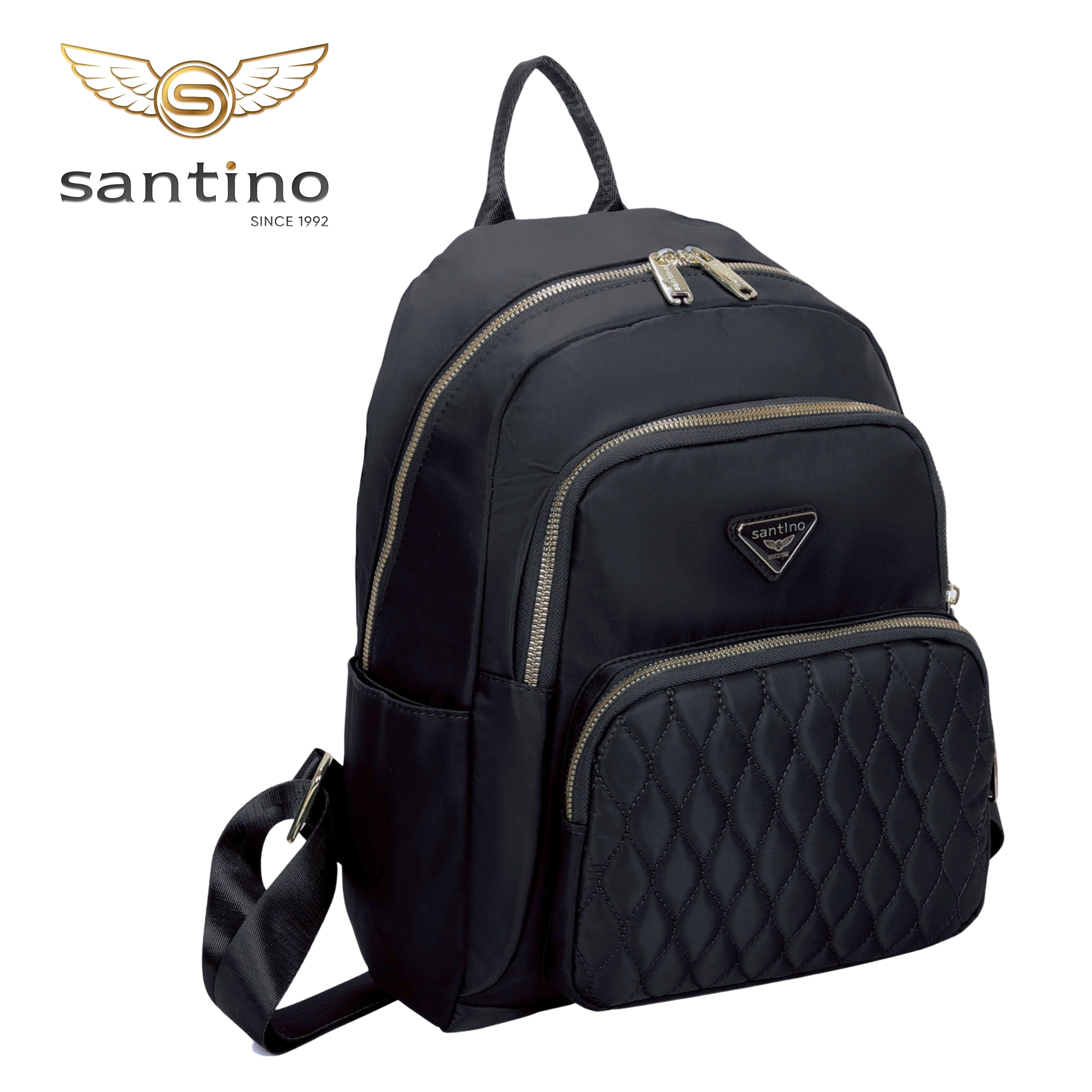 Bolsa Mochila Amarílis Nylon Santino Preta SAB412U01