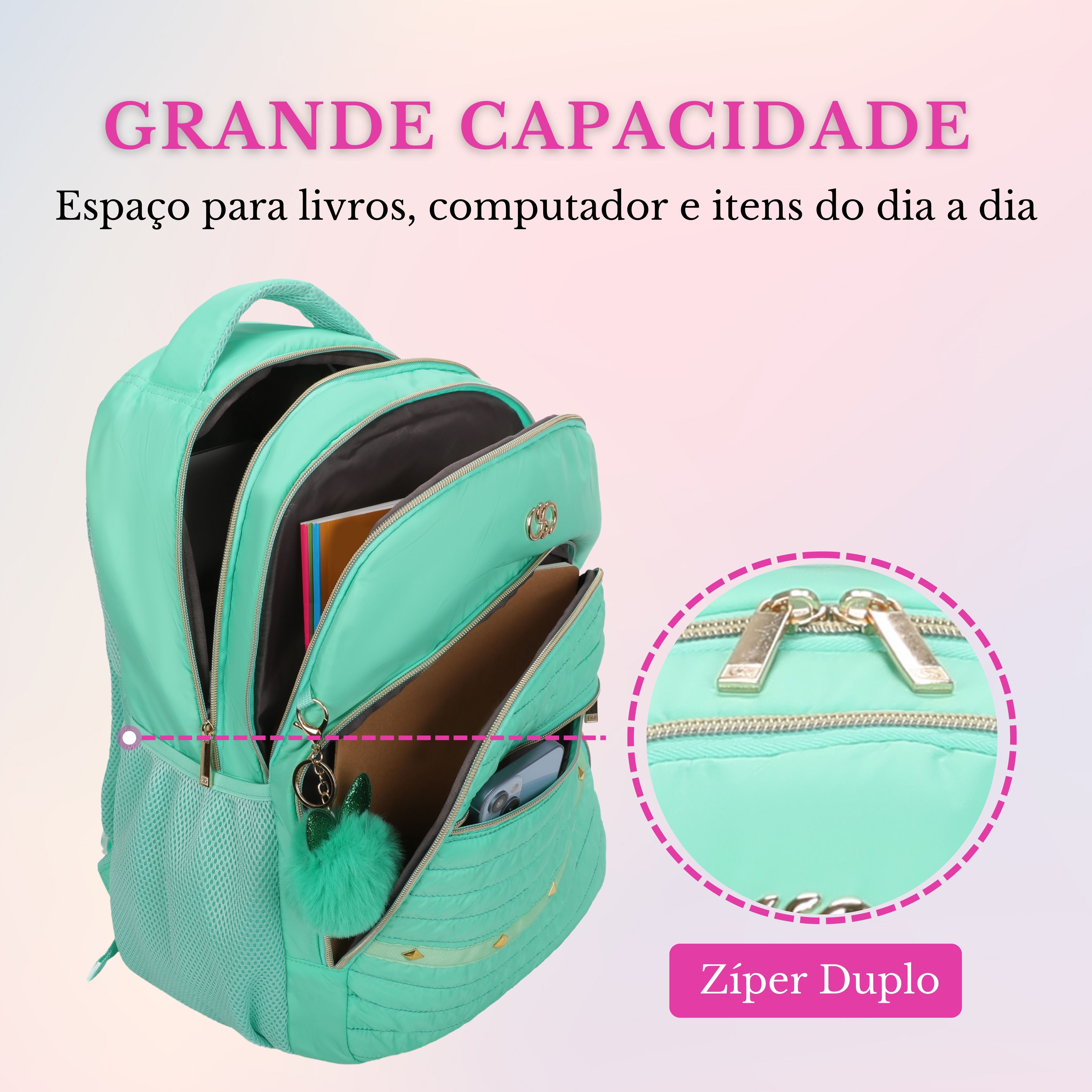 Bolsa Mochila Rania Santino - SAB415U53 - Pistache