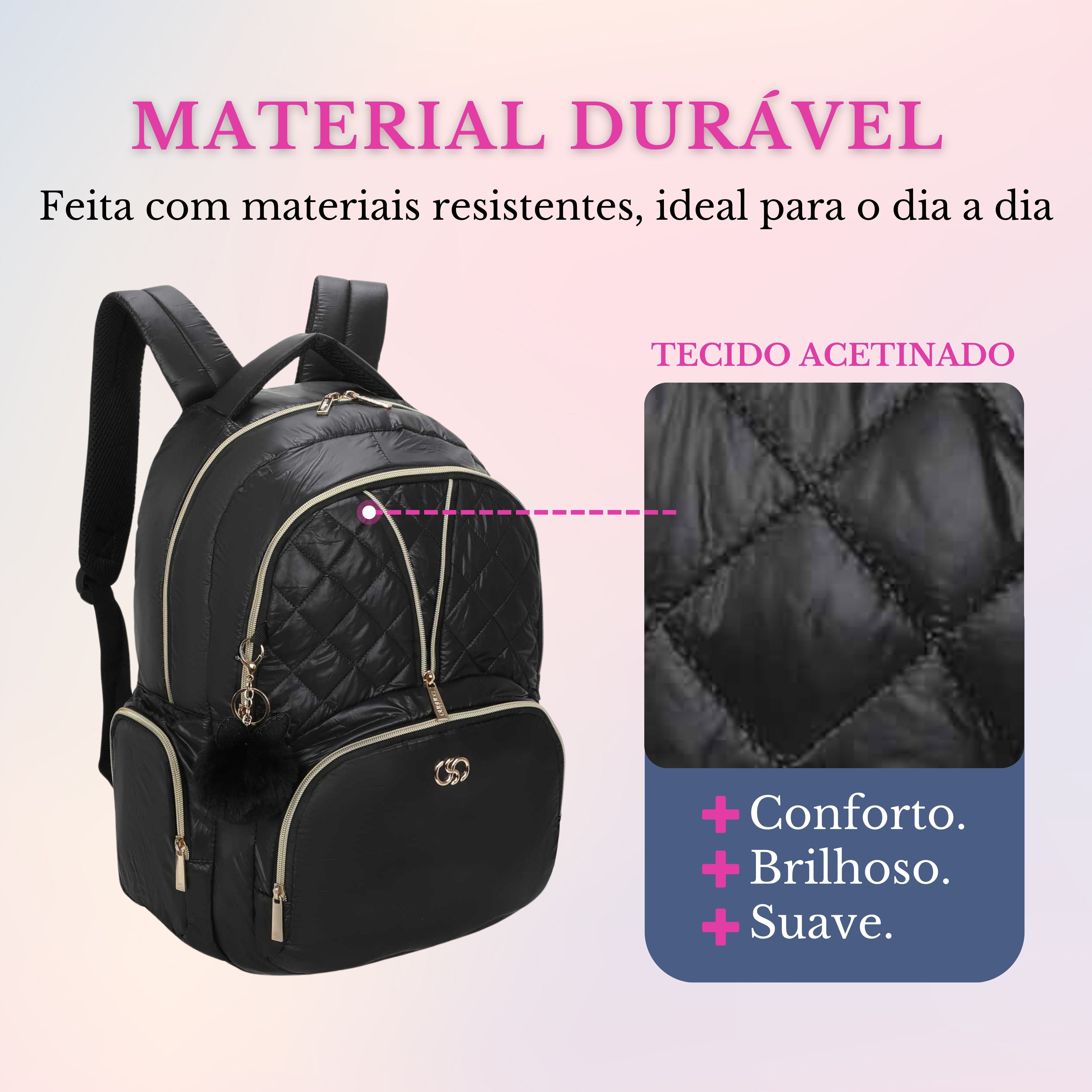 Bolsa Mochila Mako  Santino - SAB416U01 - Preta