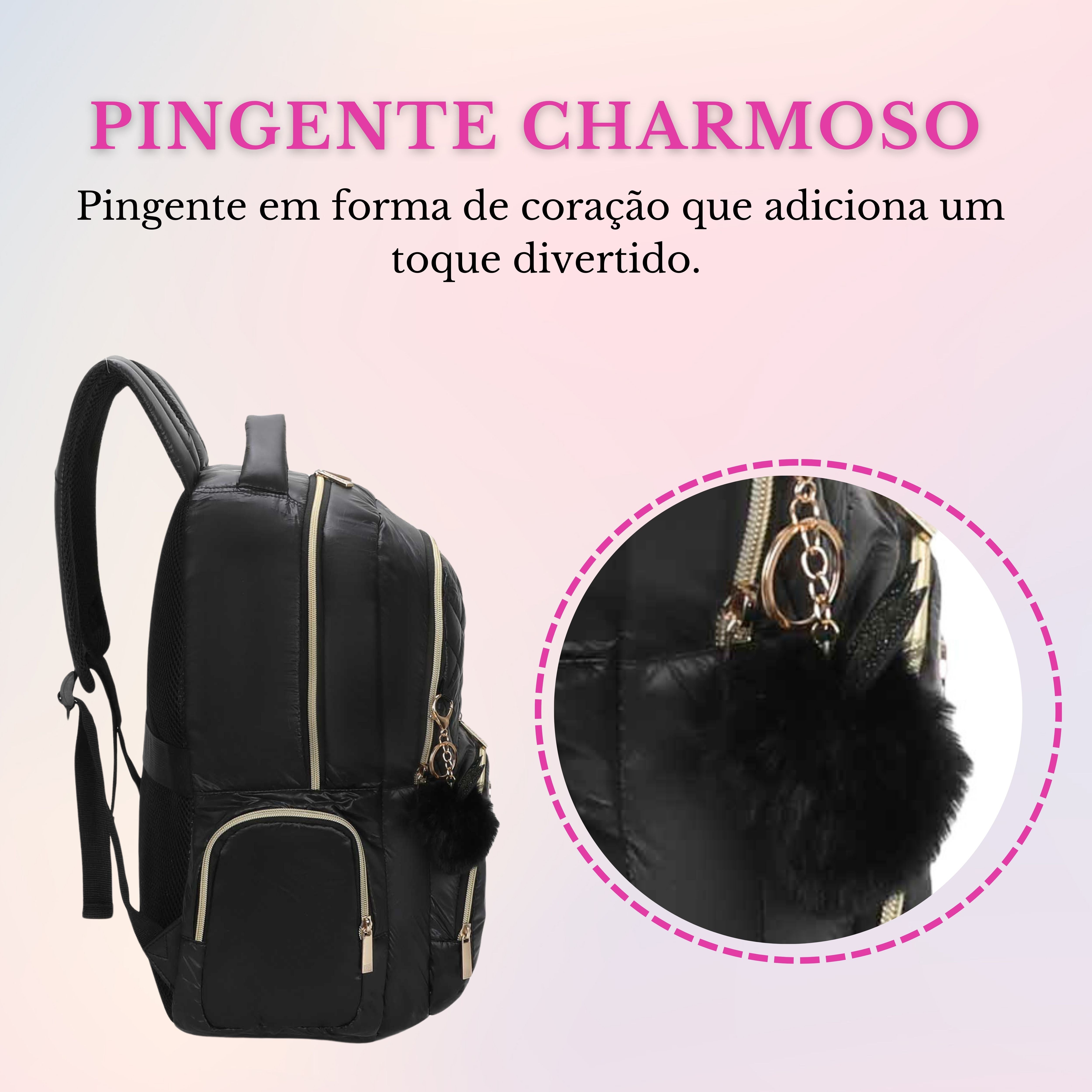 Bolsa Mochila Mako  Santino - SAB416U01 - Preta