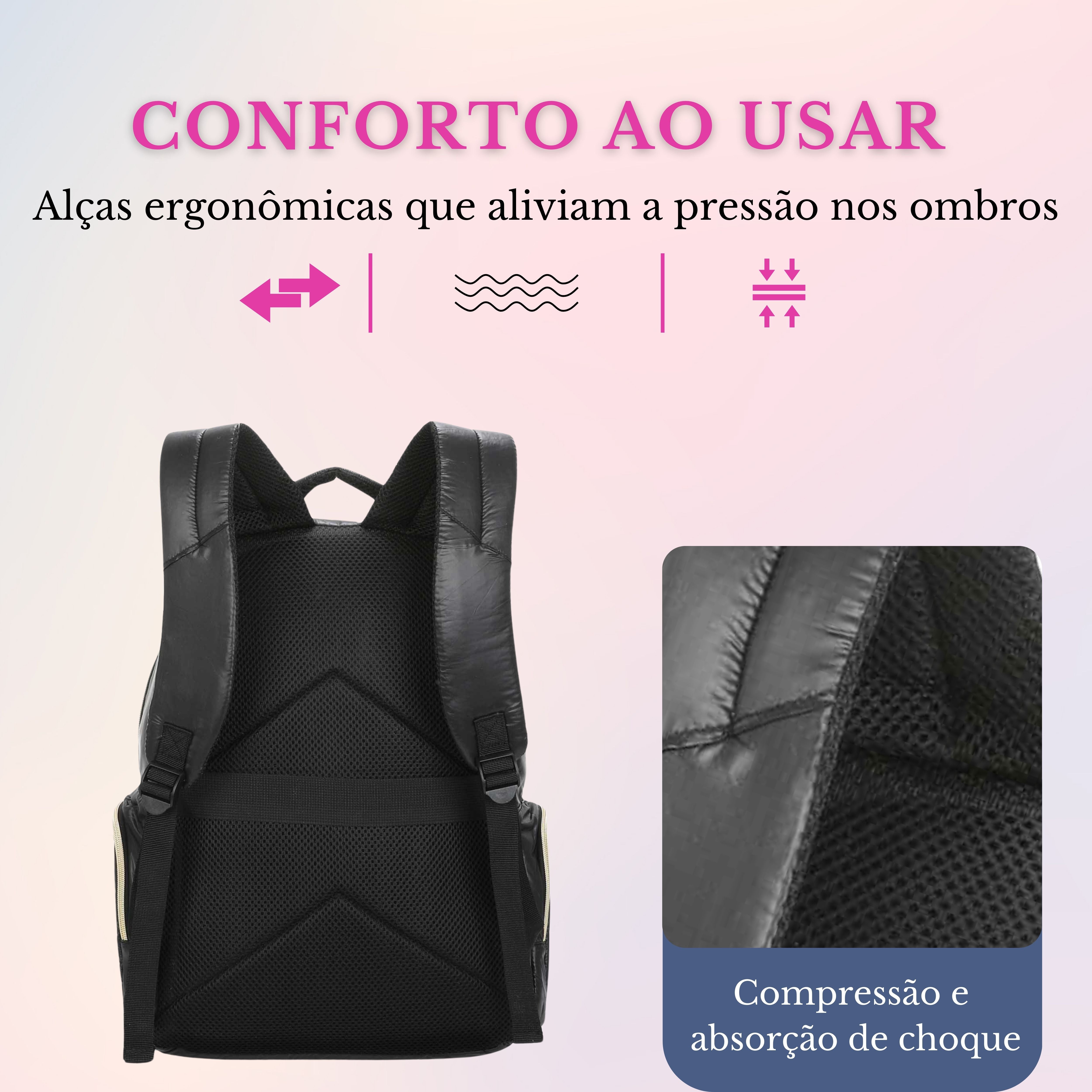Bolsa Mochila Mako  Santino - SAB416U01 - Preta