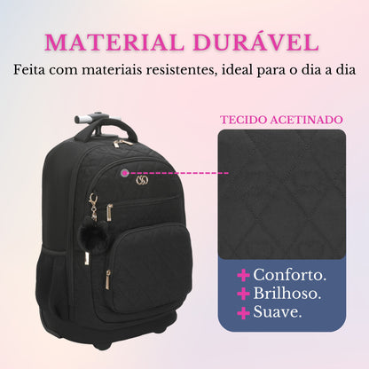 Mochila Notebook Cairo Com Rodas Santino   SAC200U Preto