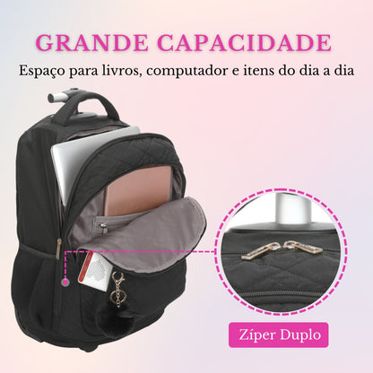 Mochila Notebook Cairo Com Rodas Santino   SAC200U Preto