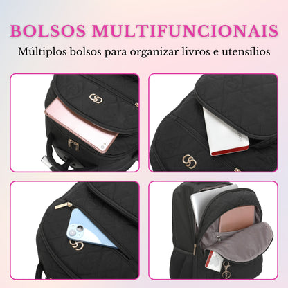 Mochila Notebook Cairo Com Rodas Santino   SAC200U Preto