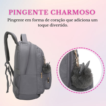 Mochila Juvenil Cairo  Santino - SAM200U - Cinza