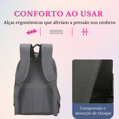 Mochila Juvenil Cairo  Santino - SAM200U - Cinza