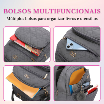 Mochila Juvenil Cairo  Santino - SAM200U - Cinza
